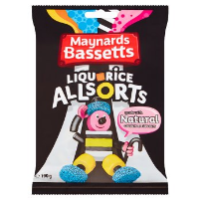 Maynards Bassetts Liquorice Allsorts Sweets Bag 130g