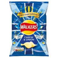 Walkers Cheese and Onion Crisps 50g