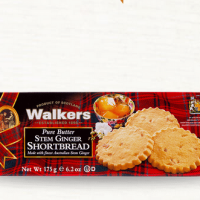 Stem Ginger Shortbread Walkers 175g