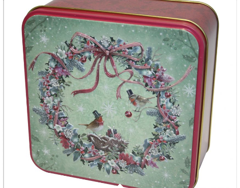 Embossed Festive Wreath Tin Grandma Wild's 160g - Brittains Home Stores 